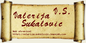 Valerija Šukalović vizit kartica